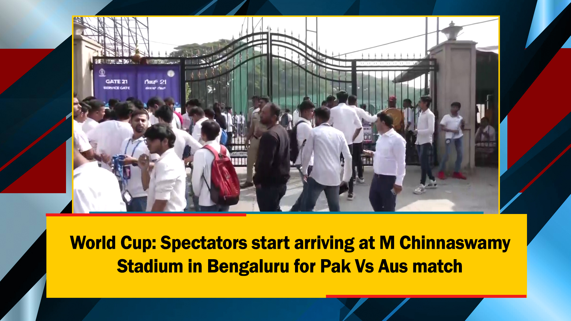 World Cup: Spectators start arriving at M Chinnaswamy Stadium in Bengaluru for Pak Vs Aus match